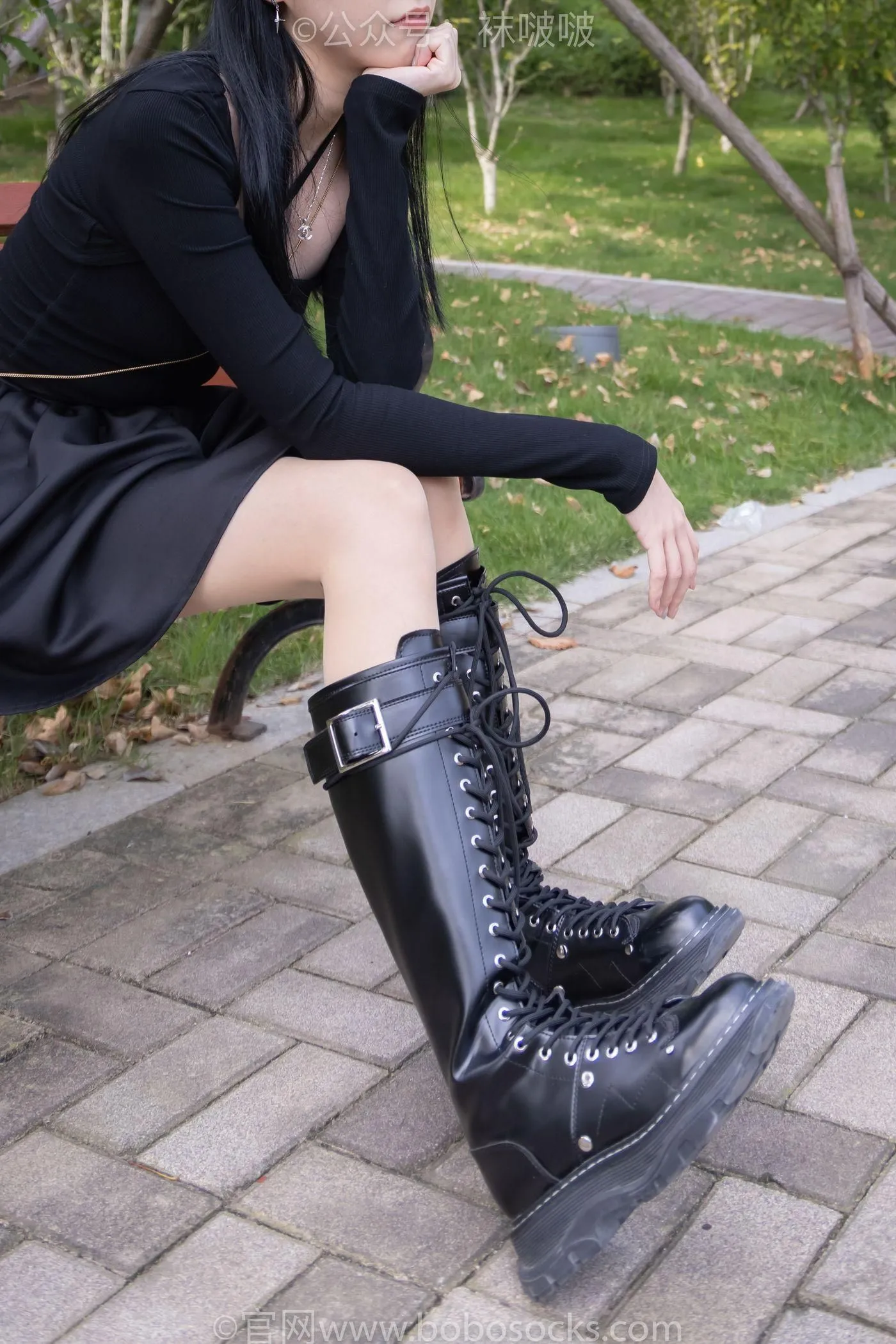 [BoBoSocks袜啵啵]NO.040 稚予-长靴、白棉袜、肉丝 [137P]插图7